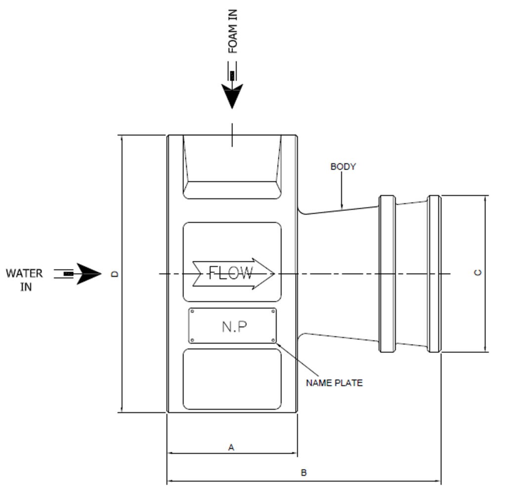 eurosafe Mechanical Foam Proportioner Drawing